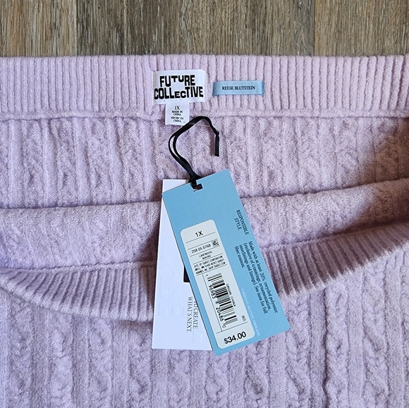 NWT SET HIGH-RISE MIDI SWEATER SKIRT AND TOP SWEATER - Picture 13 of 15